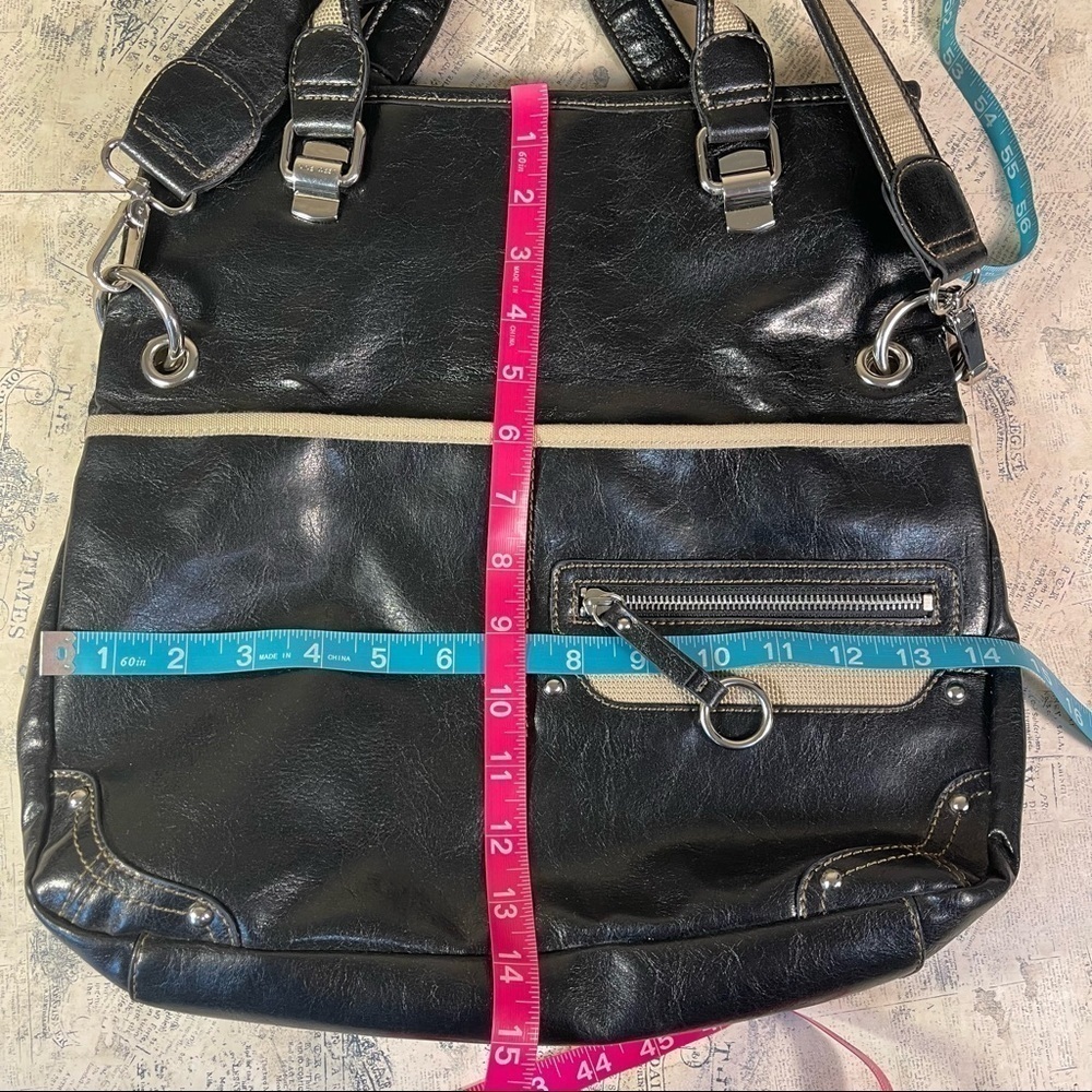 Nine West Black Shoulder Bag Classic Everyday Purse Silver Hardware - Picture 9 of 14